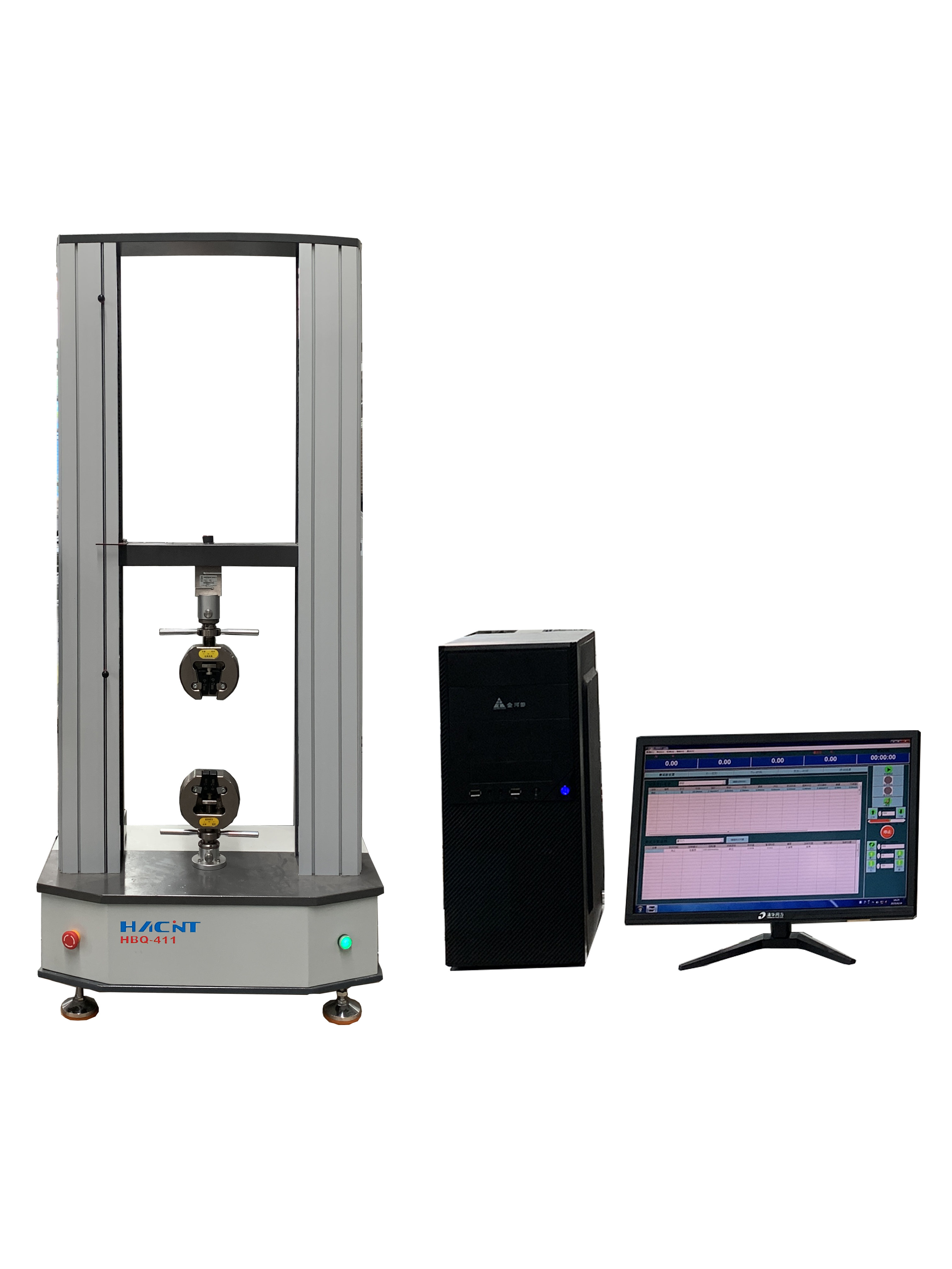 Product characteristics： ● Automatic reset: The automatic reset conditions can be set, and it will automatically reset after the terminal is pulled off; ● System settings: It is convenient to set system parameters such as test upper and lower limits, calibration, and pull off conditions; ● Force limit restriction: Alarm prompts when the test force value exceeds the set upper and lower limits; ● Unit conversion: Quick conversion between kg and N units, which can be set to be enabled at startup; ● Communication connection: It can send instructions to control the testing machine through serial port/network port (411), return peak tension values, and also enable data interaction to return text data or import into the MES system (Communication protocol is open); ● Data display: It can simultaneously display real-time tension and peak tension; ● Data processing: Testing data can be recorded, transmitted, and cleared, facilitating data processing.
