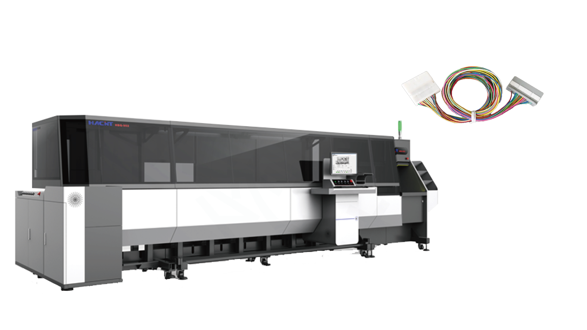 Product characteristics： ● Flexible Expansion: Controlled by an industrial computer, it is convenient to connect to MES for various functional expansions. ● Highly Intelligent: Only manual loading of wires, housings, and terminals is required, and the rest of the processing is automatically completed by the equipment. ● Simple Operation: With an intuitive parameter - setting interface, process parameters can be set conveniently and flexibly. ● Precise Control: Servo motors are used for peeling, terminal insertion, and wire transfer to accurately control the displacement accuracy. ● Online Detection: Equipped with a precision force - measuring device, it can dynamically display the insertion force and extraction force and save the data. ● Stable Quality: Equipped with a pressure management device and a defective product management device to prevent defective products from flowing to the next work - station.